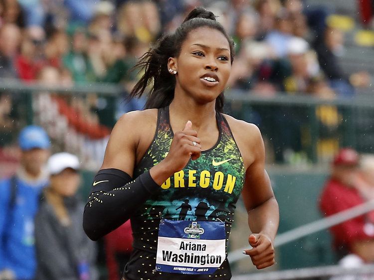 Ariana Washington Oregon39s Ariana Washington sprints to title in 100 meters at NCAA