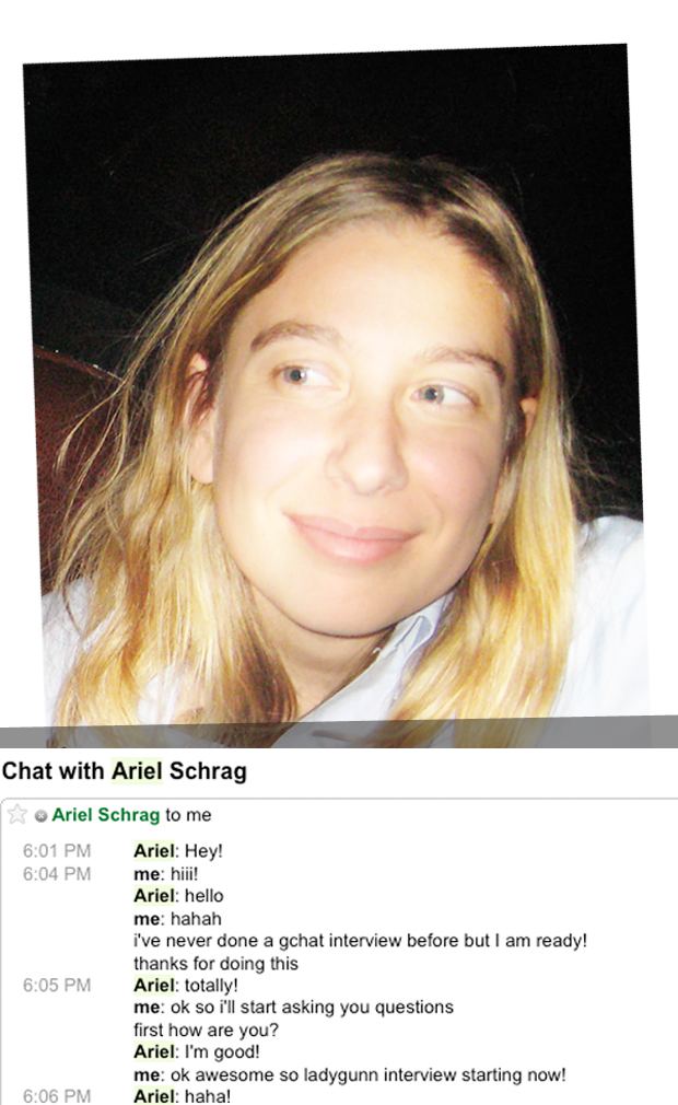 Ariel Schrag Gchat interview with Ariel Schrag LADYGUNN