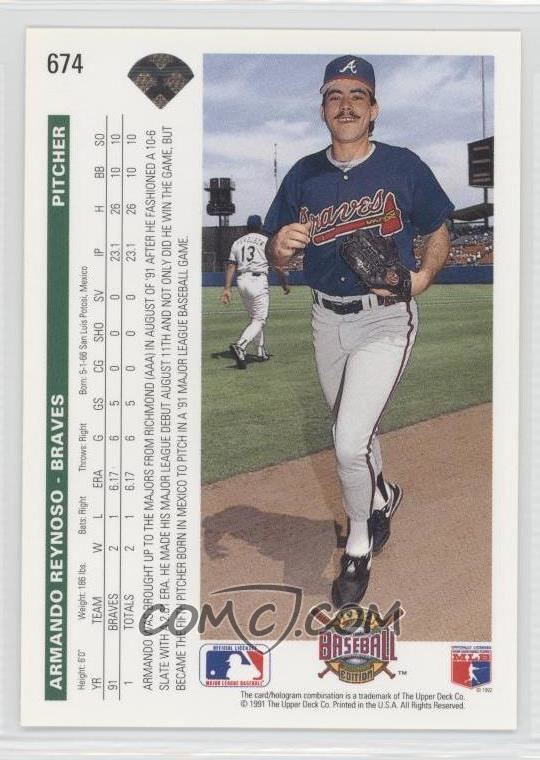 Armando Reynoso 1992 Upper Deck Base 674 Armando Reynoso COMC Card Marketplace