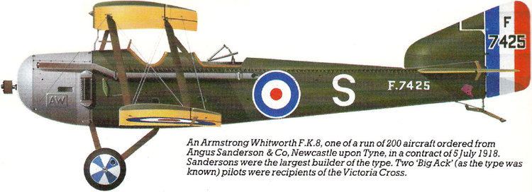 Armstrong Whitworth F.K.8 WINGS PALETTE Armstrong Whitworth FK8 Big Ack Great Britain