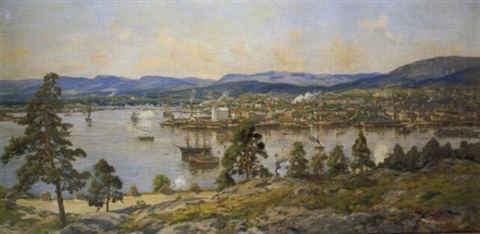 Arne Hjersing Vue panoramique de Kristiania by Arne Hjersing on artnet