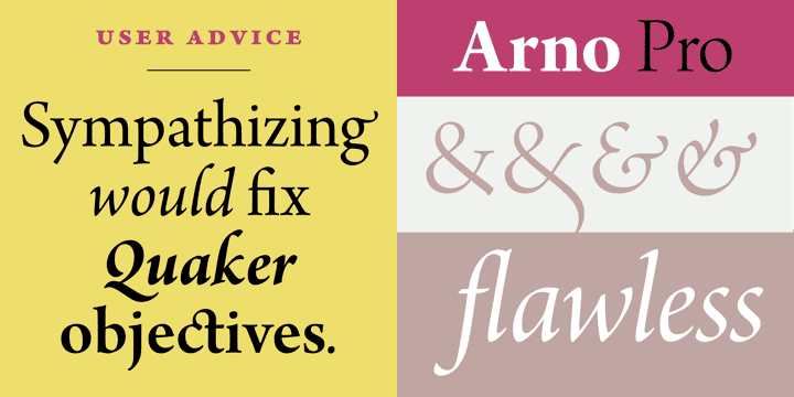 Arno (typeface) Arno Pro Desktop font MyFonts