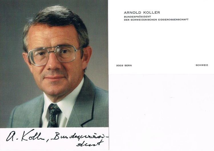 Arnold Koller Autographen der Schweiz Autogrammdetail
