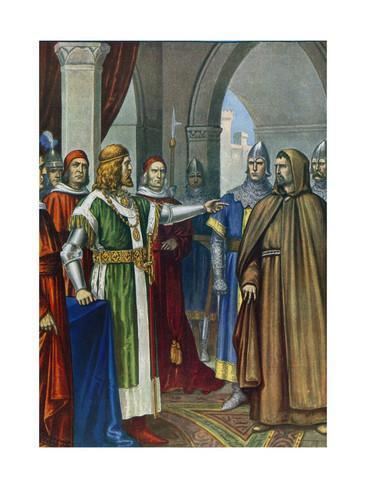 Arnold of Brescia Frederick Barbarossa and Arnold of Brescia Giclee Print by