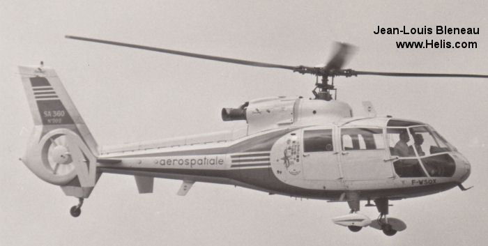 Aérospatiale SA 360 Dauphin FBSQX FWSQX FZWVF Aerospatiale sa360 dauphin CN 002 Helicopter