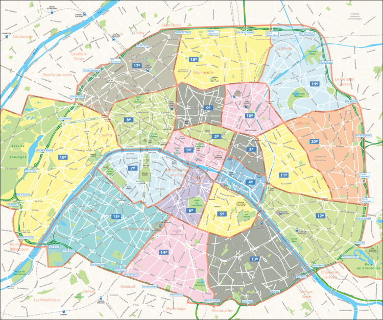 Arrondissements of Paris Arrondissements of Paris Maps on the Web