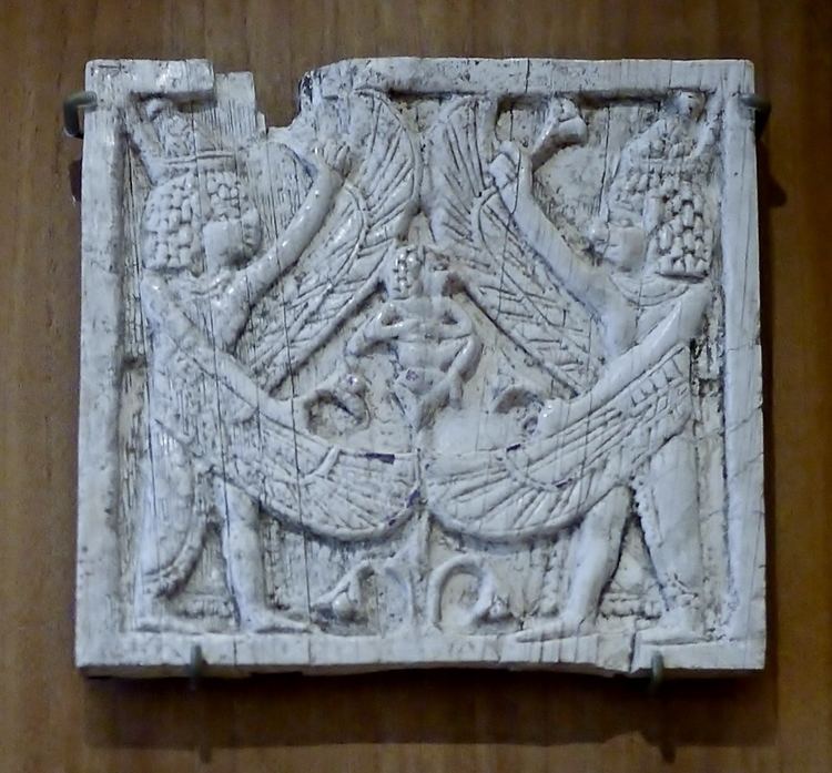 Arslan Tash FileIvory Carving Egyptian scene Arslan Tash Louvre AO 11467