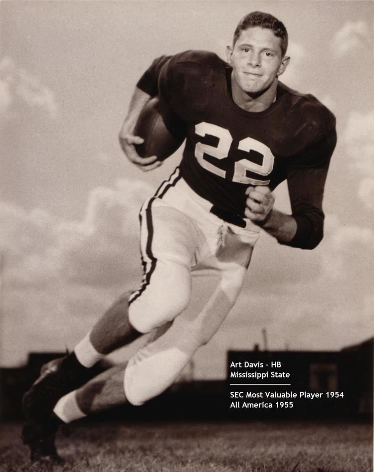 Art Davis (American football) Art Davis HB Miss State 1954 Vintage College NFL Football