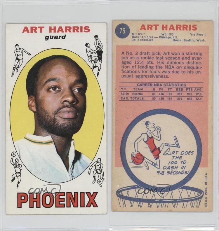 Art Harris 196970 Topps 76 Art Harris Phoenix Suns RC Rookie Basketball Card