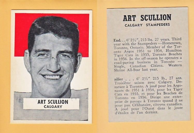 Art Scullion CS89687510 1959 CFL WHEATIES FOOTBALL CARD ART SCULLION CAPITAL