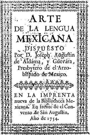 Arte de la lengua mexicana (1754 book)