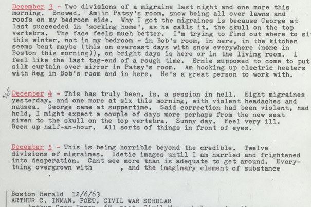 Arthur Crew Inman Diary from a darkened room Harvard Gazette
