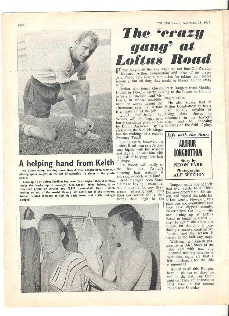 Arthur Longbottom (footballer) Arthur Longbottom the 1959 Team Barber the Crazy Gang at Loftus