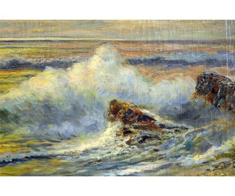 Arthur Tomson Arthur Tomson 18581905 Seascape Oil On Canvas