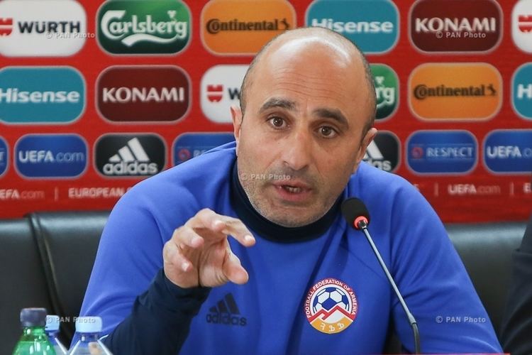 Artur Petrosyan Press conference of Armenian National Football Teams head coach