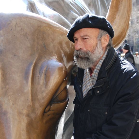 Arturo Di Modica Charging Bull NYC by Artist Arturo Dimodica