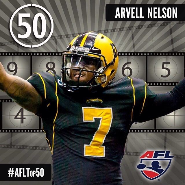 Arvell Nelson No 50 Pittsburgh Power JLB Arvell Nelson AFLTop50 httpwww