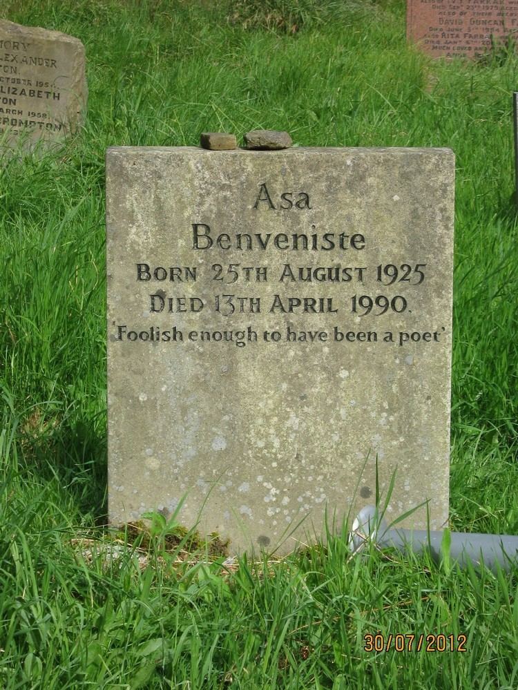 Asa Benveniste Asa Benveniste 1925 1990 Find A Grave Memorial