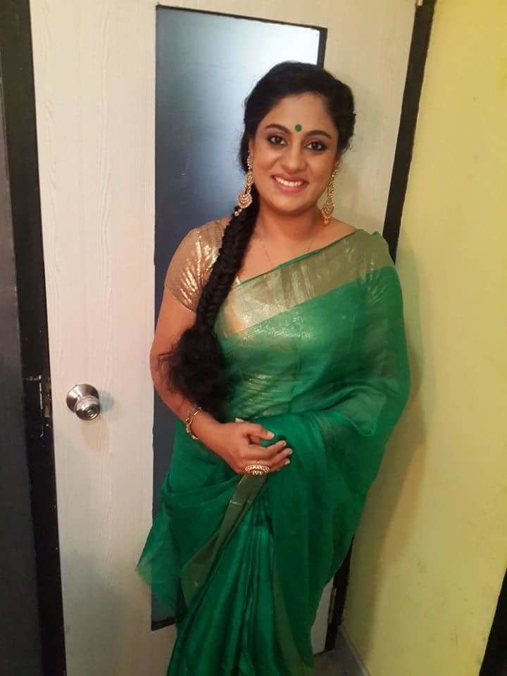 Asha Aravind Asha Aravind in green saree South Indian Culture