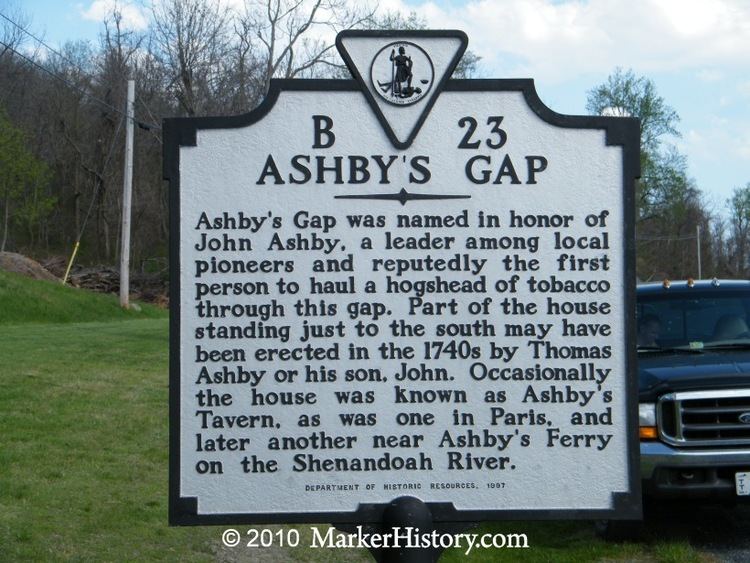 Ashby Gap wwwmarkerhistorycomImagesLow20Res20A20Shots