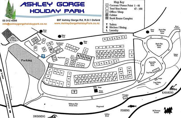 Ashley Gorge Camping Sites