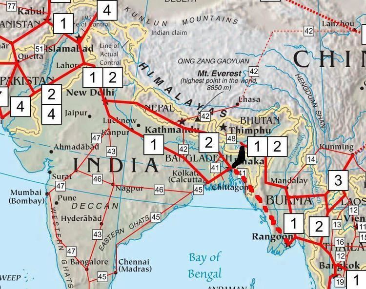 Asian Highway Network Asian Highway the past and future maps The New Horizon
