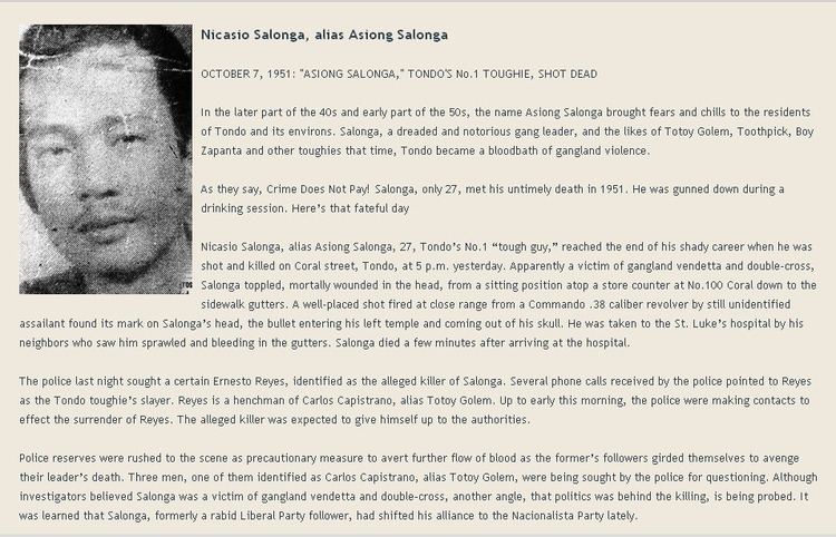 Statement about Asiong Salonga's death