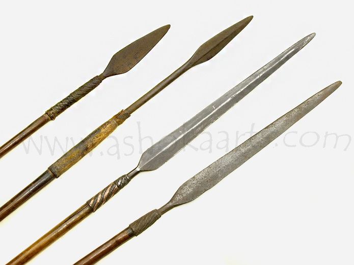Assegai 2 Zulu spears assegai 19th century Ashoka Arts