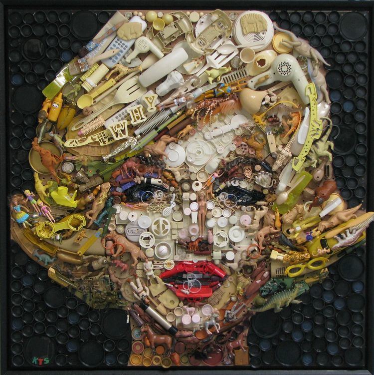 Assemblage portrait of Marilyn Monroe by Kirkland Smith