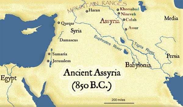 Assyria Map of Ancient Assyria Black Obelisk Bible History Online