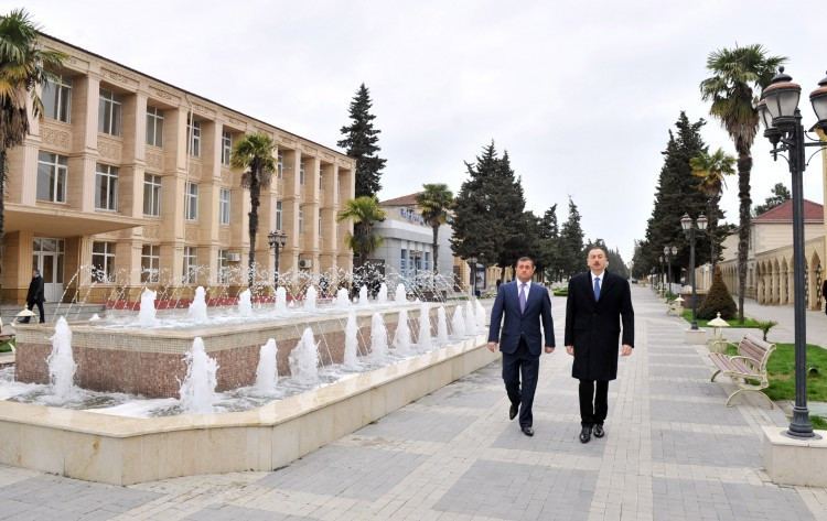 Astara, Azerbaijan Azerbaijani President Ilham Aliyev arrived in Astara region