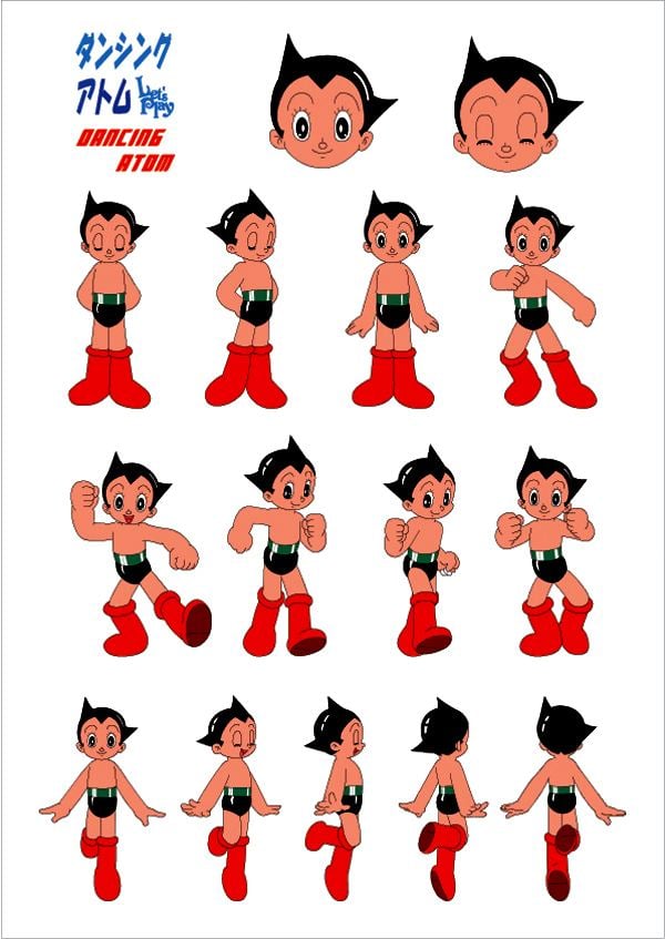 Astro Boy (character) 4Designer Astro Boy cute expression combinations vector material