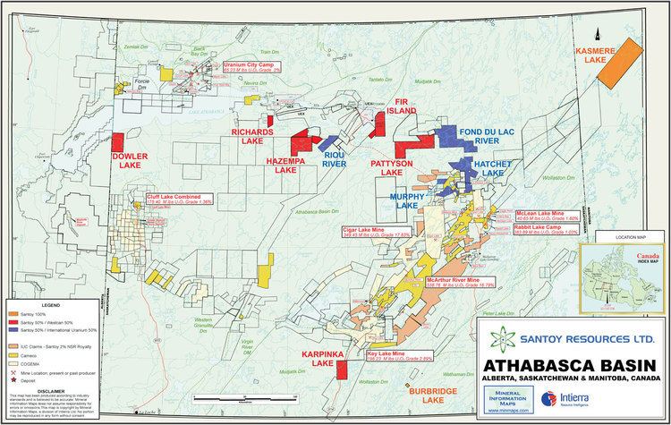 Athabasca Basin Virginia Energy Resources Inc Maps Athabasca Basin Land