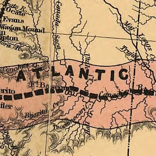 Atlantic and Pacific Railroad Map of the AtlanticPacific Railroad 1883