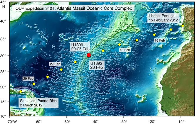 Atlantis Massif IODPUSIO Expeditions Atlantis Massif Oceanic Core Complex