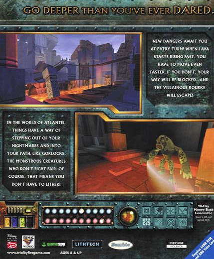 Atlantis The Lost Empire: Trial by Fire Disney39s Atlantis The Lost Empire Trial By Fire Box Shot for PC