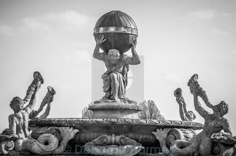 Atlas Fountain Atlas Fountain Castle Howard BampW License for 45 on Picfair