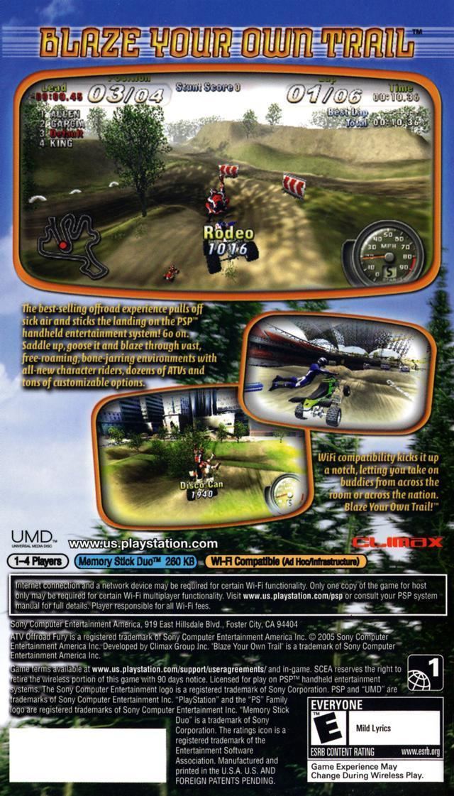 ATV Offroad Fury: Blazin' Trails ATV Offroad Fury Blazin39 Trails Box Shot for PSP GameFAQs