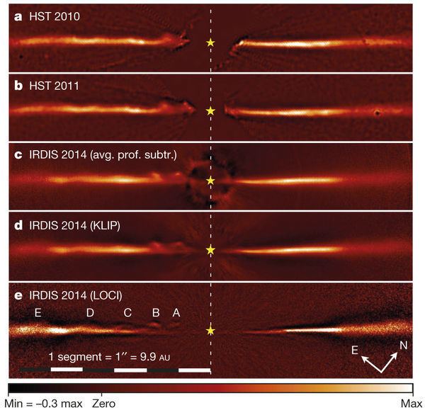 AU Microscopii Fastmoving features in the debris disk around AU Microscopii