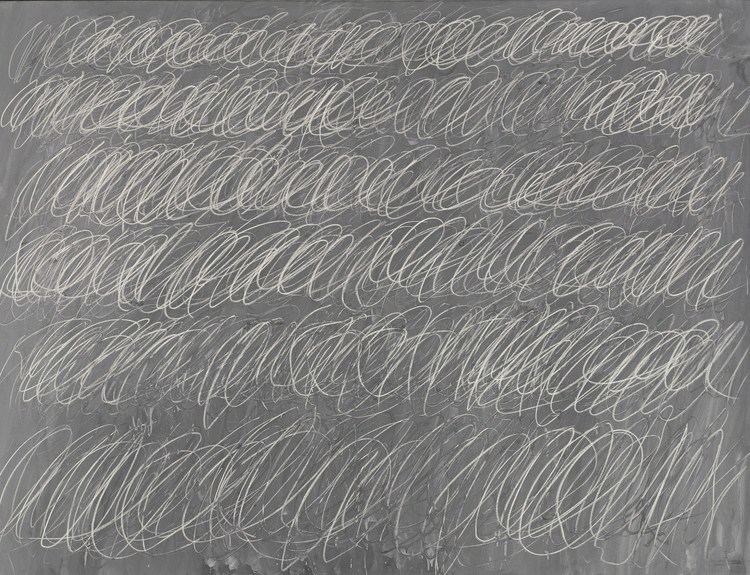 Audrey Irmas Cy Twombly canvas from Sydney and Audrey Irmas auctions for 705