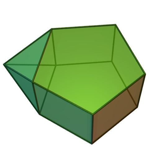 Augmented pentagonal prism