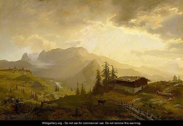 August Becker (author) Early Morning In The Alps Ernst August Becker WikiGalleryorg