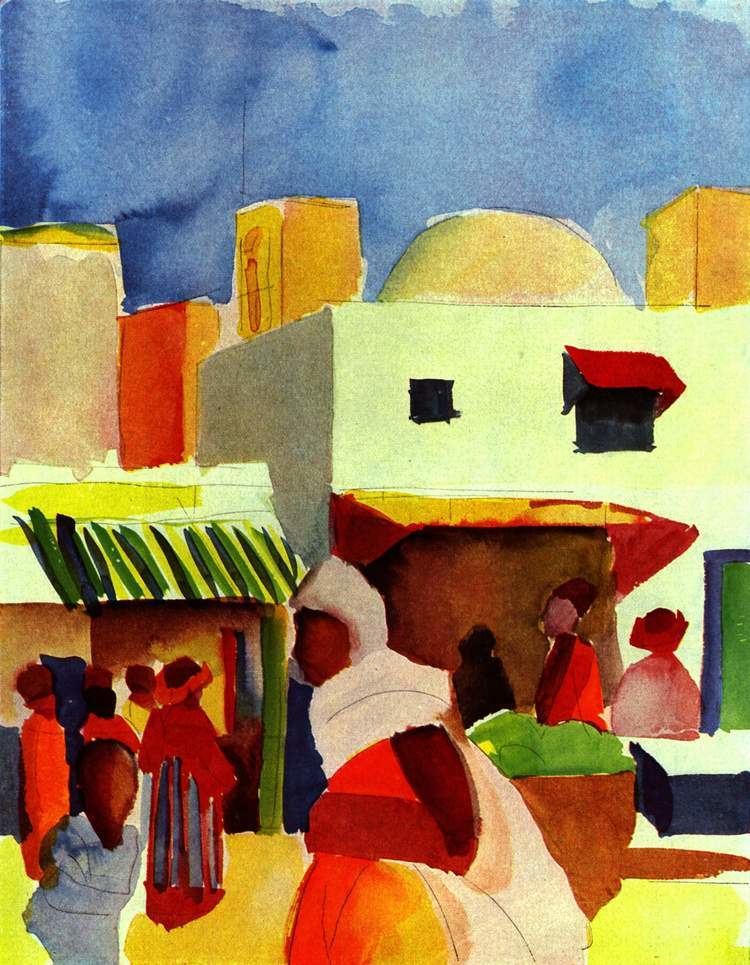 August Macke Market in Algiers August Macke WikiArtorg