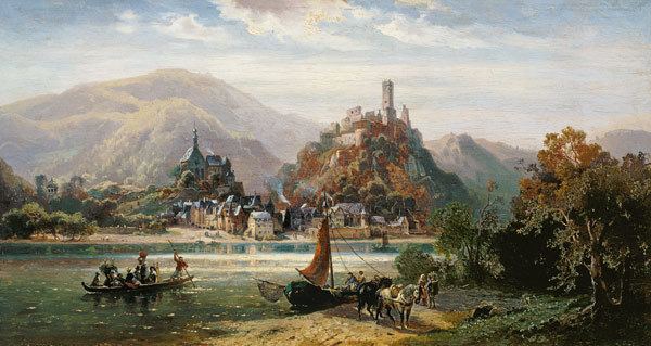 August von Wille Axe stone at the Mosel August von Wille as art print or hand