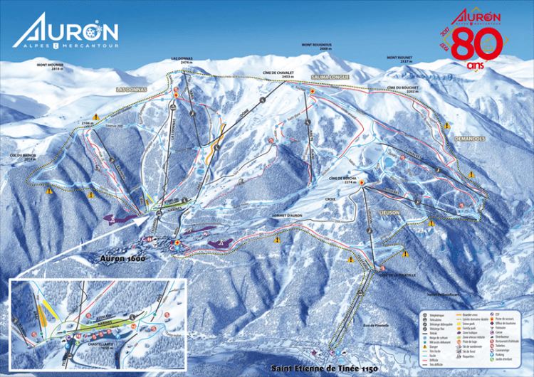 Auron (ski resort) Auron ski area ski resort in Mercantour area winter holidays in