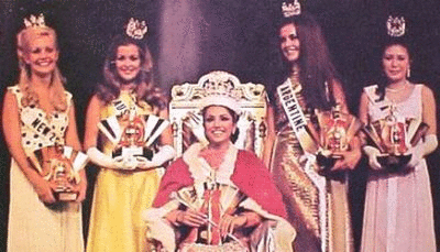 During Miss International 1970 which Aurora Pijuan won together with her co-beauty queens.