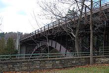 AuSable Chasm Bridge httpsuploadwikimediaorgwikipediacommonsthu
