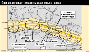 Austin Chalk Chesapeake presses Louisiana Austin chalk pace Oil amp Gas Journal