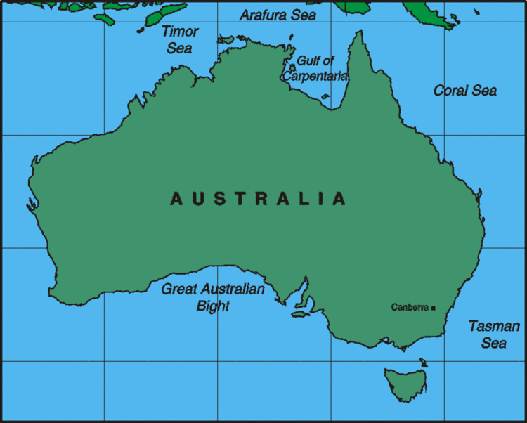 Australia (continent) Continent Of Australia Map