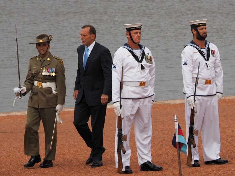 Australia's Federation Guard FileTony Abbott inspecting Australias Federation Guard January 2015